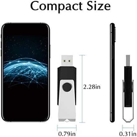 JUANWE 10-Pack 2 GB USB Flash Drives – Reliable Portable Memory with 360° Swivel Design for Effortless Data Management – Ideal for Computers, Cars & On-the-Go Storage – Durable USB 2.0 Thumb Drives for Quick File Transfers and Backup Solutions