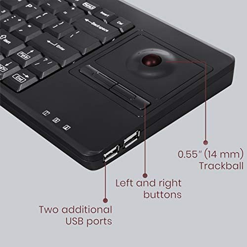 Transform Your Workspace with the Perixx PERIBOARD-515 H Wired USB Keyboard Featuring Integrated Touchpad and Dual USB Hubs – Compact Efficiency for Seamless Navigation and Enhanced Productivity in Home and Office Settings