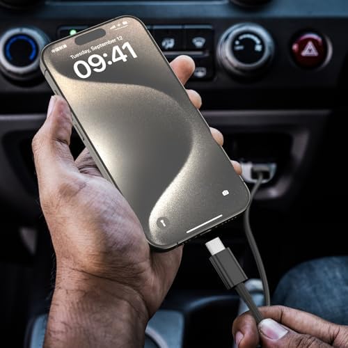 Premium Carplay Cable for i Phone 16/15 & i Pad – 6 ft USB A to USB C Charging & Sync Cord – Enhanced Speed & Compatibility for Seamless Connectivity in Your Vehicle – Durable White Design for Everyday Use – Ideal for i Phone 16/15 Pro, Plus & Max Models, i Pad 10 th Gen & Air – Elevate Your Driving Experience with High-Performance Data Transfer & Power Solutions