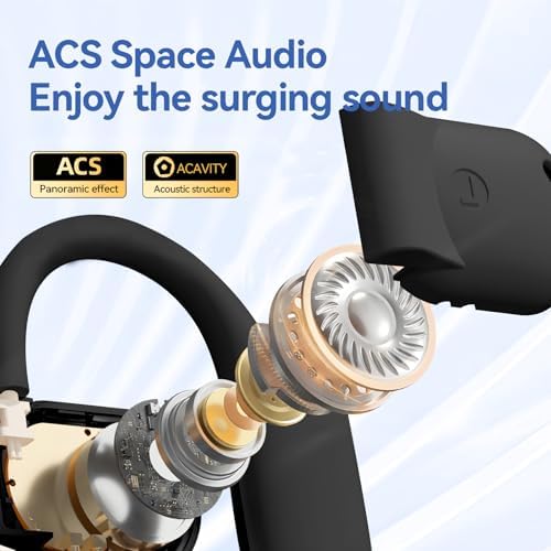 Revolutionize Your Workout with Wireless Open Ear Headphones – Cutting-Edge Bluetooth 5.4, Superior Hi-Fi Audio, Perfect for Running and Sports, Extended Battery Life, Comfortable Ergonomic Design in Chic Beige – Stay Engaged with Your Surroundings While Enjoying Premium Sound!