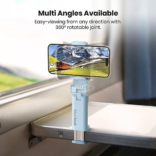2 Pack Klearlook Universal Airplane Phone Holder – 360° Rotating Airplane Phone Mount for Travel, Desk & Flight Use | Handsfree Adjustable Phone Stand | Travel Essentials Accessories – Enhanced Compatibility and Speed
