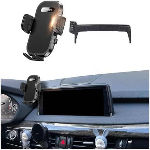 Premium Adjustable Car Phone Holder for 2008-2013 BMW X5 E70 & X6 E71 E72 – Perfectly Fits 4-7 Inch Smartphones, Enhanced Stability & Seamless Integration for Safe Driving Experience – Effortless Installation, Versatile Cradle Design for Hands-Free Navigation & Music Control