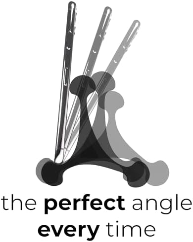 Skalene Phone Stand – 100% Silicone Rubber, Adjustable Phone Holder, Prop, Rest – Desk, Office, Home, Kitchen Accessory (Stealth Black) – Enhanced Compatibility and Speed