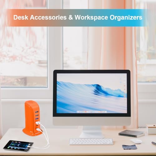 Elevate Your Charging Game with Upoy’s Ultimate USB Power Hub: Multi-Device Charging Station with 5 ft Extension Cord for i Phones, Tablets, and Earbuds – Fast, Efficient Power Adapter for Home and Office Use with Advanced Safety Features