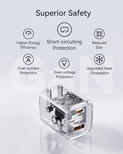 VOLTME 30 W USB C Dual-Port Fast Charger Block – Compact Foldable Wall Adapter for i Phone 14/13/12/11 Pro Max, Samsung, i Pad Pro, Pixel, Mac Book Air – Ultimate Travel Charger with Enhanced Compatibility and Speed