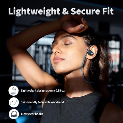 Premium IPX7 Waterproof Bluetooth 5.3 Earbuds – Wireless Sports Headphones with 16-Hour Playtime, Stereo Bass, and Secure Earhooks for Enhanced Performance in Running and Workouts – Ultimate Audio Freedom and Durability for Active Lifestyles