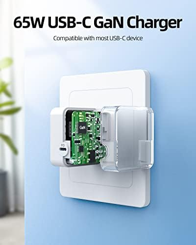 Ultimate 65 W Ga N Fast Charger for Samsung Galaxy Book Pro & Pro 360 – Ultra-Compact USB-C Power Adapter with 7.5 ft Cable, Efficiently Charges Up to 50% in 30 Minutes, Eco-Friendly Design, Universal Compatibility for All USB-C Devices, UL Certified Safety Standards, Perfect for On-the-Go Professionals and Creators, Durable and Future-Ready Charging Solution with Lifetime Tech Support and 30-Day Return Policy