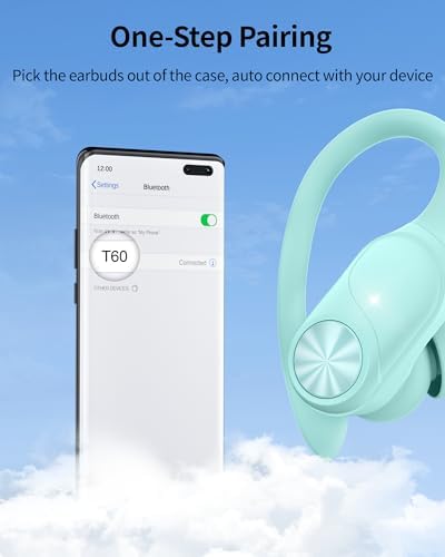 Poc Buds Wireless Bluetooth Earbuds – 80 Hours Playtime, Deep Bass Sound with Digital Display, IPX7 Waterproof Sports Earphones, Ergonomic Earhooks for Secure Fit, Compatible with TV, Phone & Laptop – Stylish Olive Design for Active Lifestyles