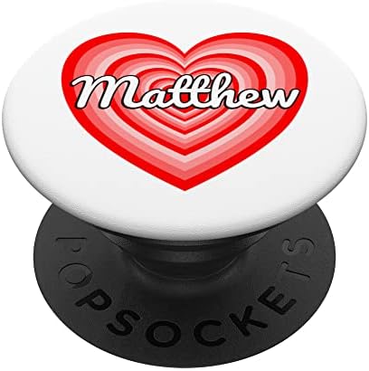 I Love Matthew Heart Matthew Name PopSockets Swappable PopGrip – Enhanced Compatibility and Speed