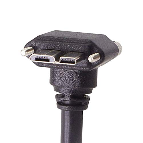 Chenyang 90-Degree Micro USB 3.0 Cable – Type A Male to Micro B Male, 3 M High-Speed Connector for Industrial Cameras & Devices, Enhanced Durability with Mount Panel Screws, Perfect for Tight Spaces and Optimal Cable Management