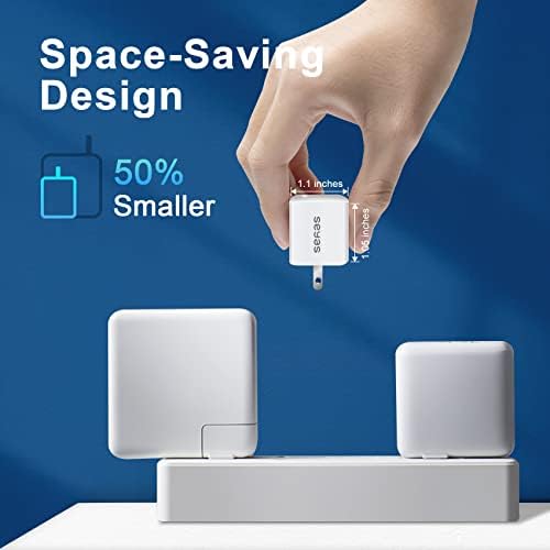 Compact 20 W USB C Wall Charger by Seyas – Fast Charging Adapter for i Phone, i Pad, Air Pods, Pixel, Galaxy, Switch – Dual-Pack with Enhanced Compatibility and Safety Features for Everyday Convenience