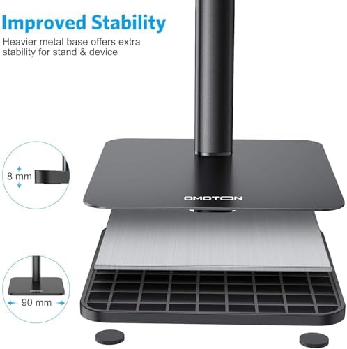 Cell Phone Stand, OMOTON Adjustable Angle Height Desk Phone Dock Holder for iPhone SE 2/11 / 11 Pro/XS Max/XR, Samsung Galaxy S20 / S10 / S9 / S8 and Other Phones (3.5-7.0-Inch), Rose Gold – Enhanced Compatibility and Speed