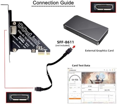 Elevate Your Computing Power: Cablecc SFF-8612 Oculink to M.2 NVMe PCIe SSD Enclosure Adapter for 2280 SSDs – Ultimate Speed and Compatibility Upgrade for Your Mainboard