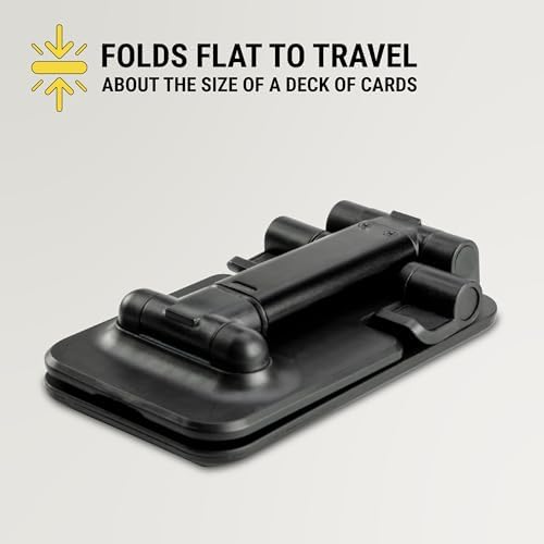 Scosche SUFMPS-SP Universal Cell Phone Stand and Holder with Non-Slip Cradle, Foldable, Adjustable Non-Magnetic Mount for Home Office Desk or Travel Compatible with iPhone, Tablet and All Devices – Enhanced Compatibility and Speed