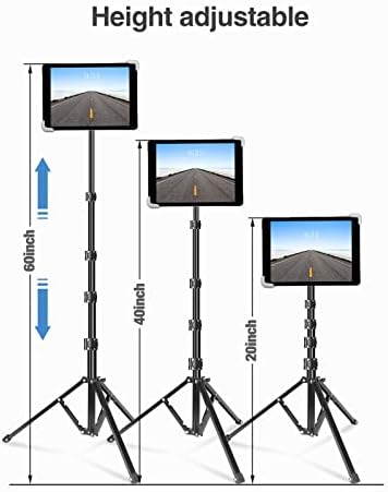 Ultimate Aluminum Alloy Tablet Tripod Stand with 360° Rotation and Adjustable Height – Versatile Holder for 7.9-11 Inch Devices, Ideal for Work, Streaming, and Presentations – Lightweight, Durable, and Portable i Pad Support for Enhanced Stability and Comfort