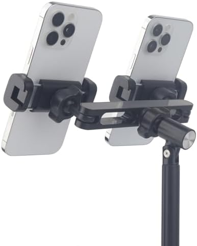 Dual 17mm Ball Mount Splitter Adapter for Phone, 17mm Ball Mount Extension 1 to 2 Joint Head Connector Base, with Ball Socket and 1/4 Thread Interface for Car/Desk Phone Arm, Tripods – Enhanced Compatibility and Speed