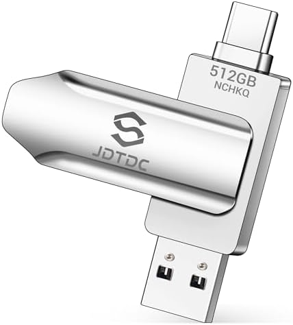 128 GB Versatile Photo Backup Stick – High-Speed USB-C & Lightning Flash Drive for i Phone, i Pad, and Android Storage – Effortless Photo, Video & Contact Transfer – Durable, Portable Memory Solution for All Your Digital Essentials