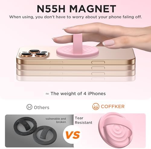 Revolutionary Magnetic Phone Ring Grip Holder – Ergonomic Silicone Finger Loop for i Phone Pro Max/Plus, 12/13/14/15/16 Series – Compatible with Mag Safe – Oat Color Enhances Aesthetics and Comfort – 360-Degree Rotation for Effortless Use – Secure Your Device with Style and Stability – Essential Smartphone Accessory for Unmatched Usability and Convenience