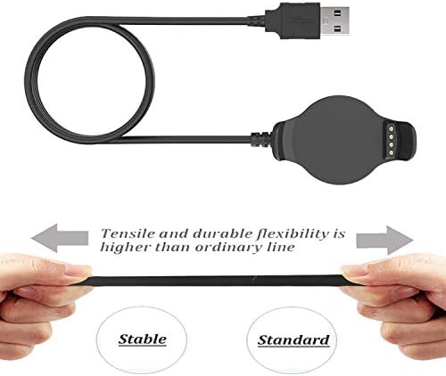 Garmin Forerunner 620 Charging Solution – Fit Turn USB Data Sync Cable with Clip Cradle Dock, 100 cm Length for Seamless Power & Performance Optimization – Essential Smartwatch Accessory for Efficient Charging & Data Transfer
