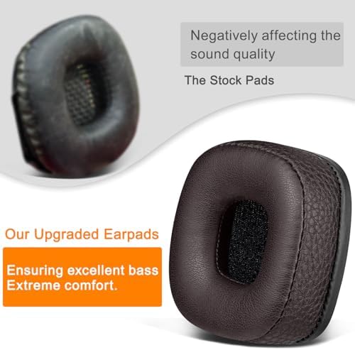 Upgrade Your Marshall Major Headphones with SOULWIT Dark Coffee Protein Leather Replacement Ear Pads – Unmatched Comfort and Sound Isolation for I/II/III/IV/V Models – Effortless Installation & Long-lasting Durability for Music Enthusiasts and Professionals
