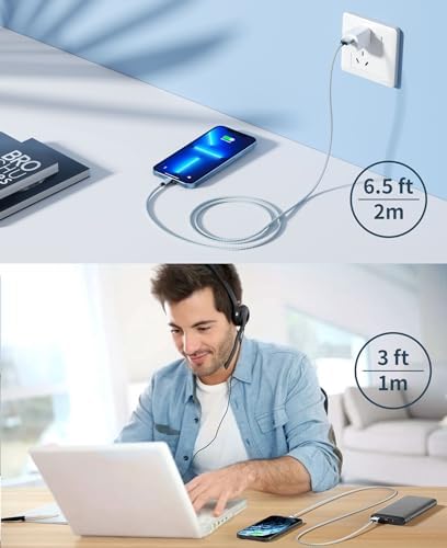 Versatile 4-in-1 Fast Charging Cable with E-Mark Chip – 65 W USB C Multi Charger for i Phone 16/15/14/13, i Pads, Android Devices & Tablets (4 FT) – Ultimate Solution for Quick Power Delivery and Enhanced Device Compatibility