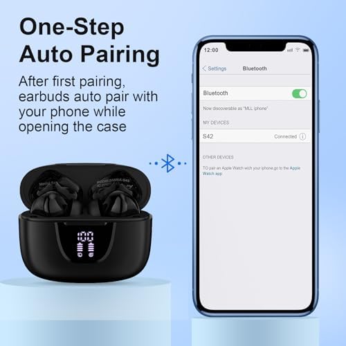 Premium Bluetooth 5.3 Sports Earbuds with IPX7 Waterproofing: Exceptional Noise Cancellation and 60 Hours Playtime – Ergonomic Fit for i Phone 15/16 & Samsung Galaxy S Series – Ultimate Sound Experience for Active Lifestyles and Outdoor Adventures