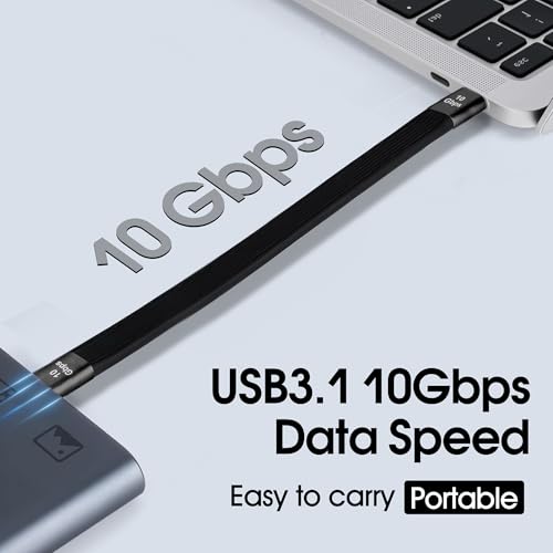Ultra-Fast 8.5-Inch USB C Cable – Thunderbolt 4 Type-C C to C with 40 Gbps Data Transfer & 240 W PD Fast Charging – 8 K@60 Hz Video Output Compatible with i Phone 16 Pro Max, Mac Books & External SSDs – Perfect for Travel & Efficient Workspaces