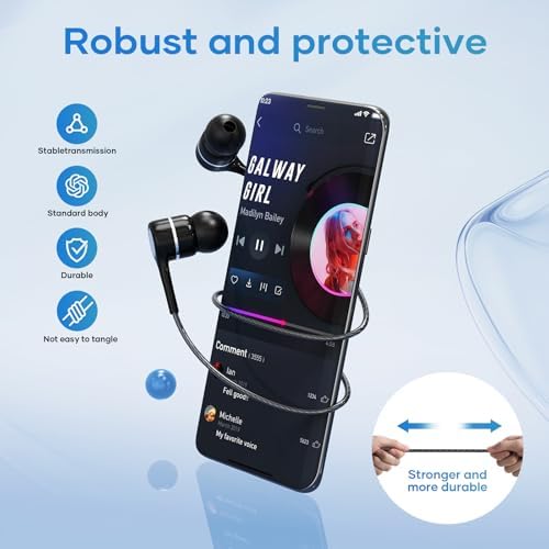 Premium Wired Earbuds with Microphone – 5 Pack of Heavy Bass In-Ear Headphones for Superior Sound Quality, Ideal for i Pad, Laptops, MP3 Players & Android Smartphones – Universal 3.5 mm Jack Compatibility, Ergonomic Design, Perfect for Music, Calls, and Video Enjoyment