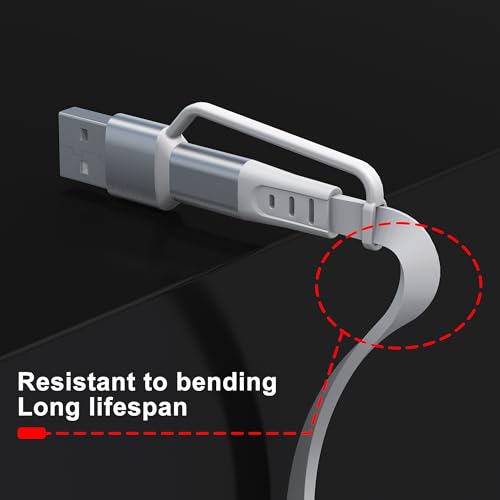 Revolutionary 4-in-2 Retractable Charging Cable: 100 W Fast Charge for i Phone 16, i Pad, and Apple Watch Series 10-1 – Ultimate Travel Companion for Efficient Multi-Device Power Solutions