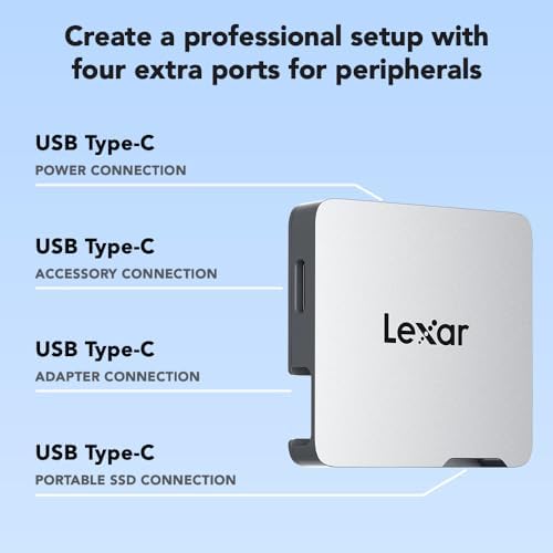 Elevate Your Connectivity with the Lexar Professional Go Portable USB-C Hub – Ultra-Compact 4-Port Design for Lightning-Fast Data Transfer Up to 10 Gbps – Perfect for Smartphones, PCs, Macs, and Tablets – Maximize Productivity On-the-Go!