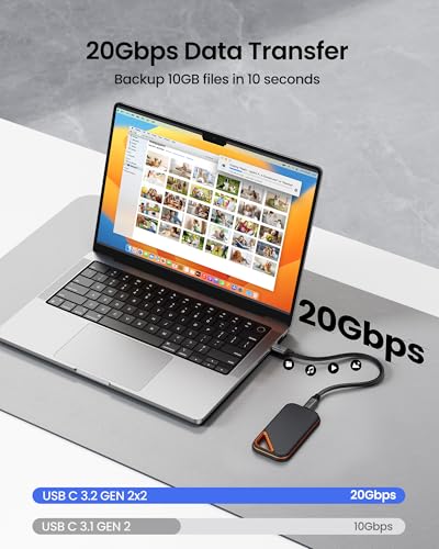 Silkland Ultra High-Speed USB C Display Cable – 4 K/8 K Resolution, 20 Gbps Data Transfer, 240 W Power Delivery, 3.3 FT Length – Perfect for Mac Book Pro, i Phone 16, i Pad – Ideal for Gamers and Creative Professionals Seeking Exceptional Visuals and Quick Charging Solutions