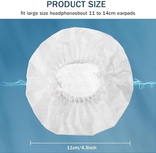 Disposable Headphone Covers – 400-Count Hygienic Non-Woven Earpads for Ultimate Comfort & Sweat Resistance – Universal Fit Audio Protectors (11 cm) for Clean Listening Experience