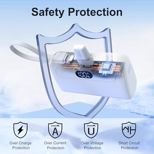 High-Capacity 12000 m Ah Mini Power Bank – Ultra-Portable Dual Device USB-C Charger for Android & i Phone 11-16 Series – Fast Charging Battery Pack for On-the-Go Power Solutions