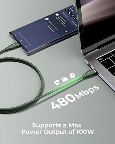 VOLTME 3.3 ft USB C Cable 2-Pack – Premium Nylon Braided Type C Charger for Fast Charging & High-Speed Data Transfer – Compatible with Mac Book Pro 2020, i Pad Pro 2021, Galaxy S22, Pixel, Switch & More – Durable, Universal Charging Solution in Grey for Enhanced Performance and Longevity