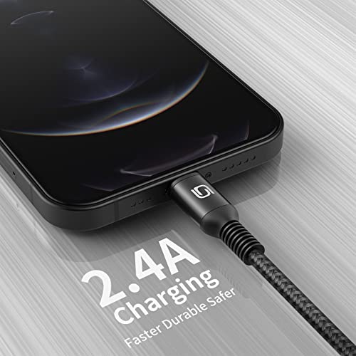 Fast Charging Nylon Braided i Phone Charger Cable – 3-Pack, 3 FT MFi Certified Lightning Cords for i Phone 14/13/12/11 Pro Max/XR/XS/X/8/7/Plus/6 S, i Pad, i Pod, and Air Pods – Enhanced Durability and Compatibility for Optimal Performance