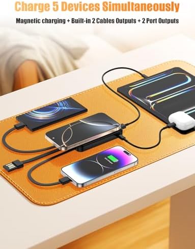 Essri 10,000 m Ah Wireless Magnetic Power Bank – High-Speed PD 22.5 W Portable Charger with Built-In Cable and Stand for i Phone 12-16 Series – Effortless Connectivity and Enhanced Convenience on the Go