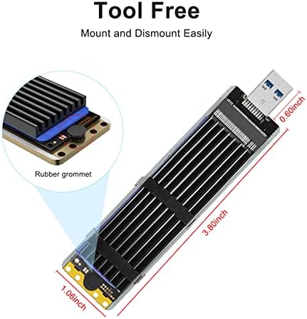 ANYOYO High-Speed NVMe to USB 3.1/3.2 Gen 2 Adapter – 10 Gbps M.2 SSD Converter for Seamless Data Transfer and Enhanced Compatibility with M Key & B+M Key SSDs – Supports 2242, 2260, 2280 Sizes for Ultimate Portability and Effortless Setup