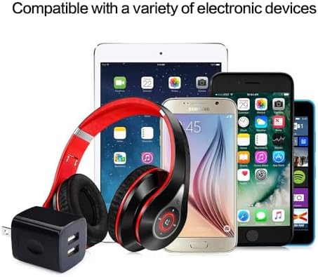 Dual-Port Fast Charging USB Wall Charger Block – 5 Pack, 2.1 A Adapter for i Phone, Samsung Galaxy, and Google Pixel Devices – Portable Power Solution for Home, Office, and Travel – Enhanced Compatibility and Safety Features