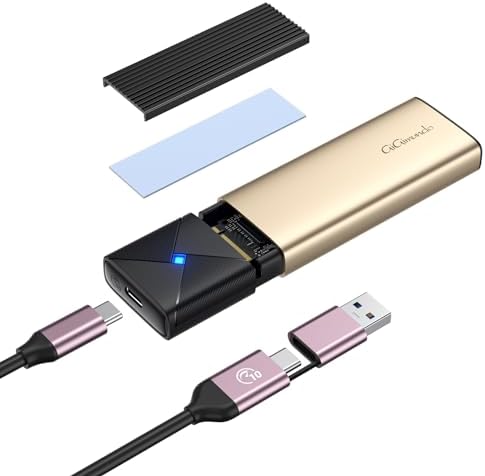 High-Speed M.2 NVMe SSD Enclosure – Tool-Free USB 3.2 Type-C Adapter for 2230/2242/2260/2280 SSDs | 10 Gbps Data Transfer with UASP & TRIM Support | Sleek Grey Design for Enhanced Portability and Compatibility