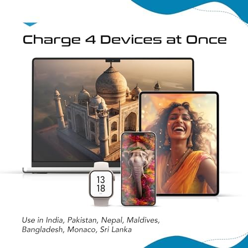 Compact Travel Power Adapter Set for Brazil, Peru & Chile – 20 W Dual USB & USB-C Charger with 2 USA Sockets – Fast Charging with Type C & N Attachments – Portable Plug Converter for Global Travelers – Stay Connected Anywhere