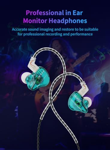 YINYOO KBEAR KS1 Wired In-Ear Monitors – Premium High-Resolution Noise-Canceling Earbuds for Musicians and Audiophiles – Unmatched Bass Performance and Crystal Clear Audio – Ergonomically Designed for Comfort and Wide Device Compatibility – Ideal for Live Performances and Everyday Listening