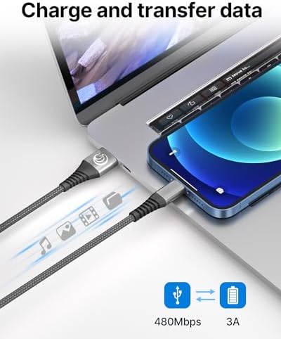 Aioneus 10 ft i Phone Charger 2 Pack – Apple Certified Lightning Cable with Fast Charging, Extra Long Nylon Braided Cord in Stylish Pink for i Phone 13, 12, 11, XS, XR, 10, 8, 7, 6 Plus – Unmatched Durability and Flexibility