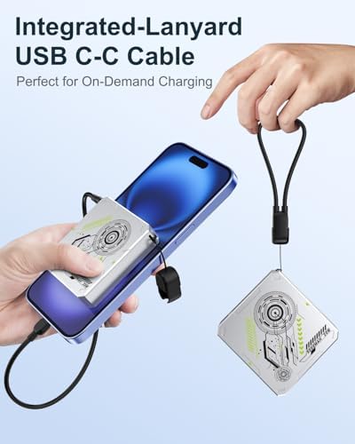 MOXNICE 5000 m Ah Magnetic Power Bank for Mag Safe – Ultra-Fast Charging Portable Battery Pack with 20 W USB-C Output, Sleek Titanium Design Compatible with i Phone 15, 14, 13, 12 – Effortless Wireless Charging for Active Lifestyles