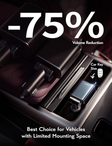 LISEN 57 W USB-C Retractable Car Charger – Ultra-Compact Fast Charging Solution for i Phone 16/15 Pro Max & Samsung Galaxy S25/24 – 75% Space-Saving Design with Enhanced Compatibility for All Android Devices – Tangle-Free Convenience for On-the-Go Power