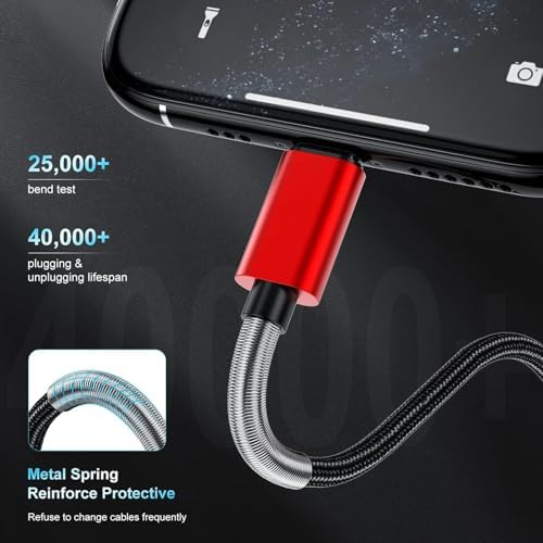 10-Foot Apple MFi Certified USB C to Lightning Charging Cable – Dual Pack High-Speed i Phone Charger for 14/13/12 Series and i Pad – Durable Long Charging Cord for Ultimate Convenience and Flexibility