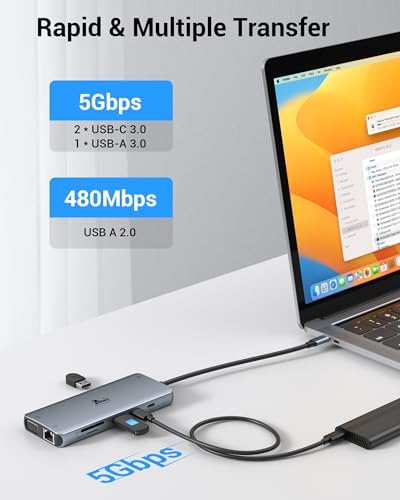 Unleash Your Potential with the LIONWEI 12-in-1 USB-C Docking Station – Ultimate Dual Monitor Adapter for Dell, HP & Surface Laptops – Triple Display Hub Featuring HDMI, Display Port, VGA, 100 W Power Delivery, 4 USB Ports, Ethernet, SD/TF Card Slots & Audio – The Essential Connectivity Solution for Professionals and Creatives on the Move