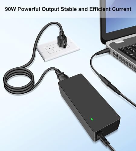 90 W High-Performance AC Adapter Charger for Dell Opti Plex, Latitude & AIO Devices – Dual Connector Compatibility (4.5 x3.0 mm & 7.4 x5.0 mm) for Rapid Charging – Ideal for Opti Plex 7010, 7040, 7050, 7060, 7070, 7090 & More – Enhanced Safety Features with Overvoltage/Overcurrent Protection – Perfect Power Solution for Inspiron and Micro Desktops – 24-Hour Customer Support for Optimal Satisfaction