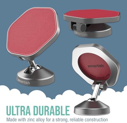 Elevate Your Driving Experience with the Smartish Mag Safe Car Mount – Mountaineer | Premium Magnetic Phone Holder for i Phone 16/15/14/13/12 | Extra Strength Adhesive for Secure Dashboard Mounting | Stylish Beige Design with 360-Degree Rotation for Optimal Viewing | Perfect Accessory for Seamless Connectivity and Navigation