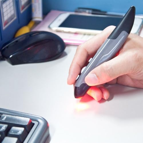 Transform Your Workflow with the Lychee Wireless Optical Pocket Pen Mouse – Compact 2.4 GHz Mini Air Mouse Featuring Adjustable 800/1200/1600 DPI for Ultimate Precision on PC, Laptop & Mac – Sleek Grey Design for On-the-Go Professionals and Students