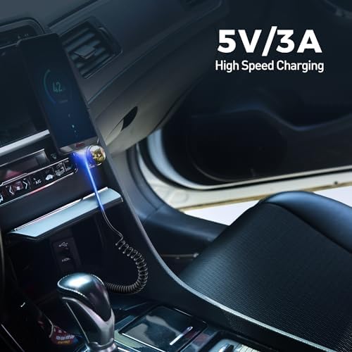 Cable Matters 2-Pack USB to USB C Coiled Cable with 3A/15W Fast Charging 1-4ft, Support Apple CarPlay, Android Auto, Coiled USB-A to USB-C Cable, for iPhone 16/15 Pro Max Plus, Galaxy S23, iPad – Enhanced Compatibility and Speed